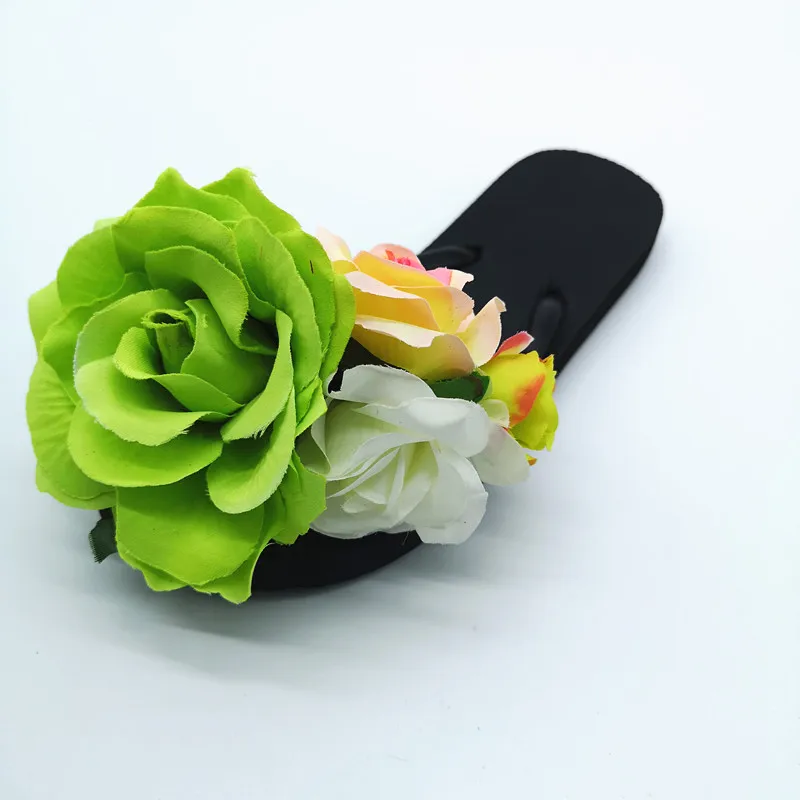 HAHAFLOWER/летние домашние или уличные тапочки; домашняя обувь; женские тапочки; нескользящие шлепанцы с розовыми цветами; Размеры 35-45