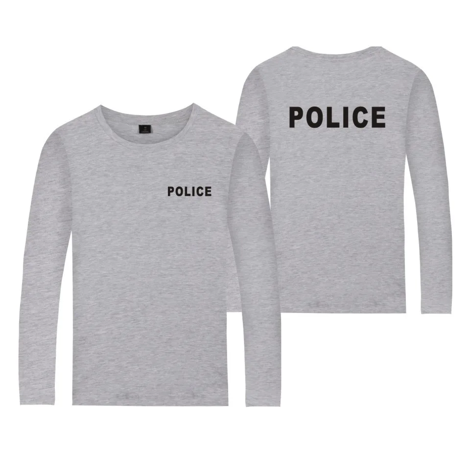 Полицейская форма мужские модные футболки с принтом полиции Футболка Топ