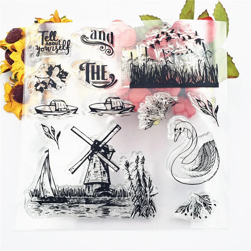 PANFELOU 14*14см Порт реки прозрачные силиконовые штампы в виде мультфильмов для скрапбукинга/свадебного альбома на Пасху.