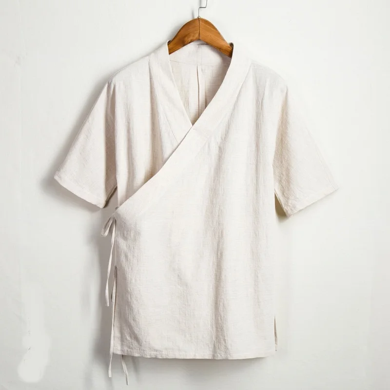 Рубашка в китайском стиле Мужская рубашка с воротником-стойкой традиционная