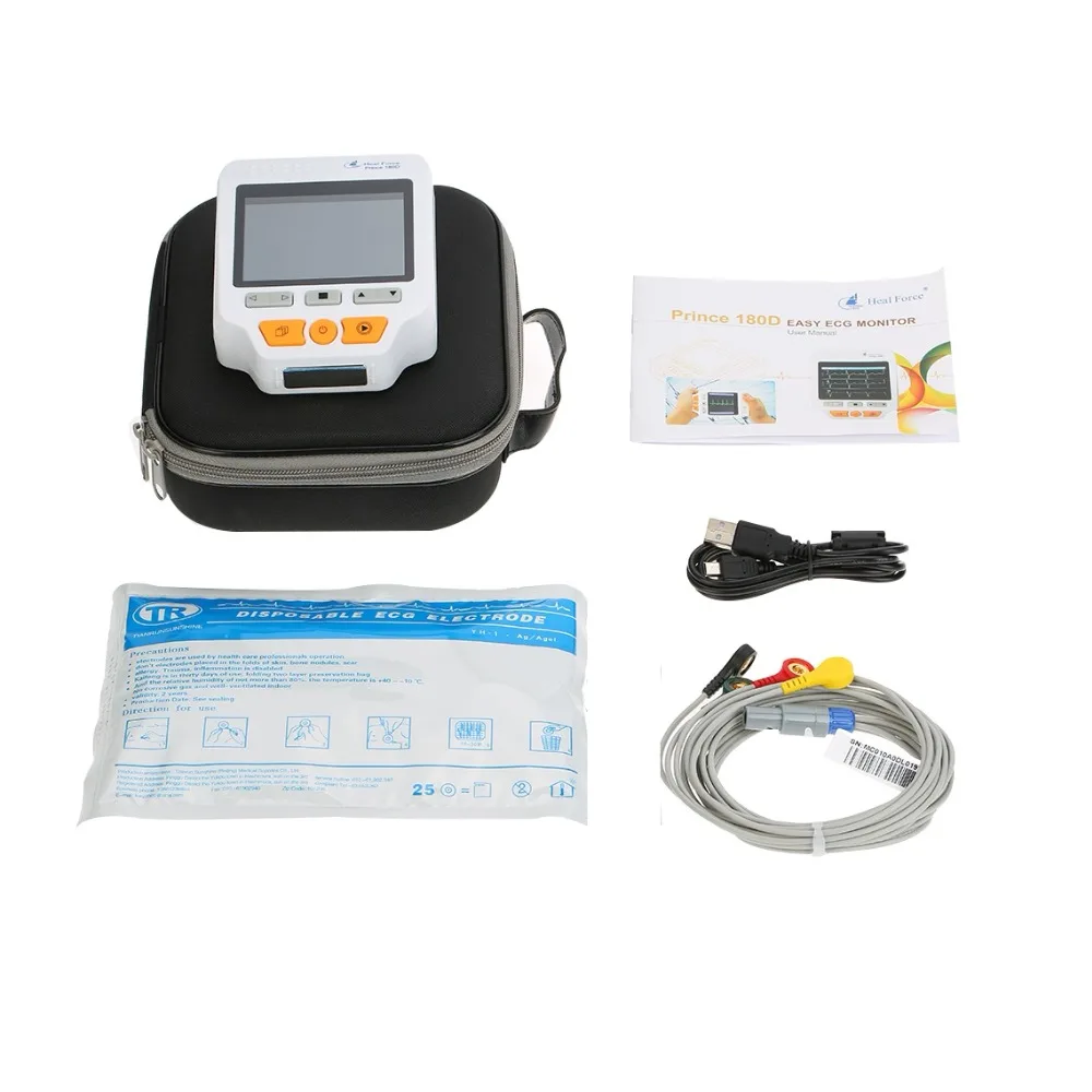 Heal Force Prince 180D ЭКГ монитор забота о здоровье Ручной ЖК монитор сердца электрокардиограмма ЭКГ монитор машина