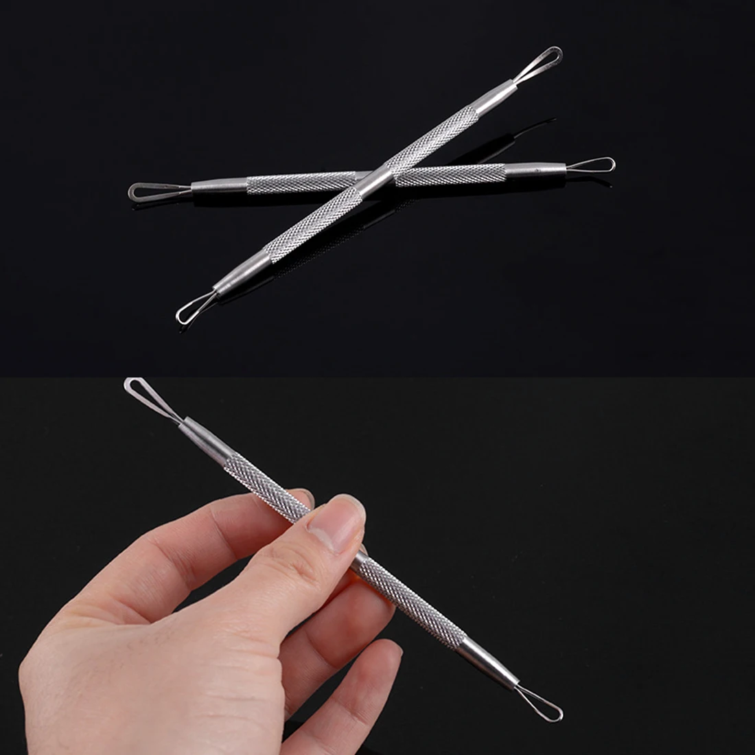 Угрей инструмент для удаления прыщей Нержавеющая сталь пластика с