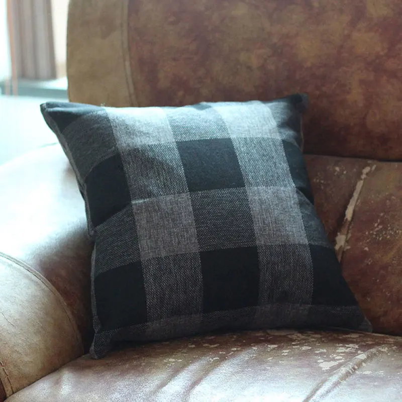 Plaid Decorate Pillow Cushion Cover Linen ecorative Pillows Home Decor Almofadas Decorativas Capa De Almofada Para Sofa | Дом и сад