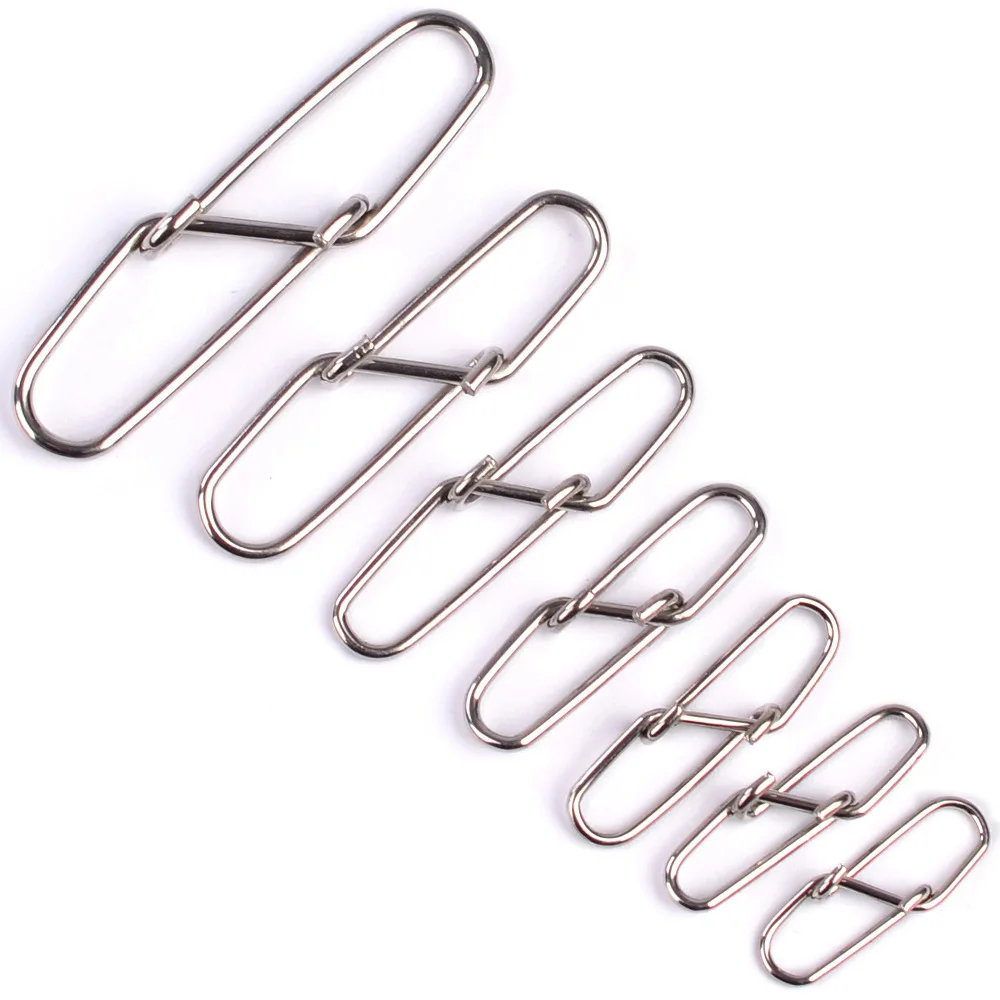 

20pcs Stainless steel super ribbed pins bait pin Safety Pin Stainless Steel Fishing Hook Line Connector Snap Accessories