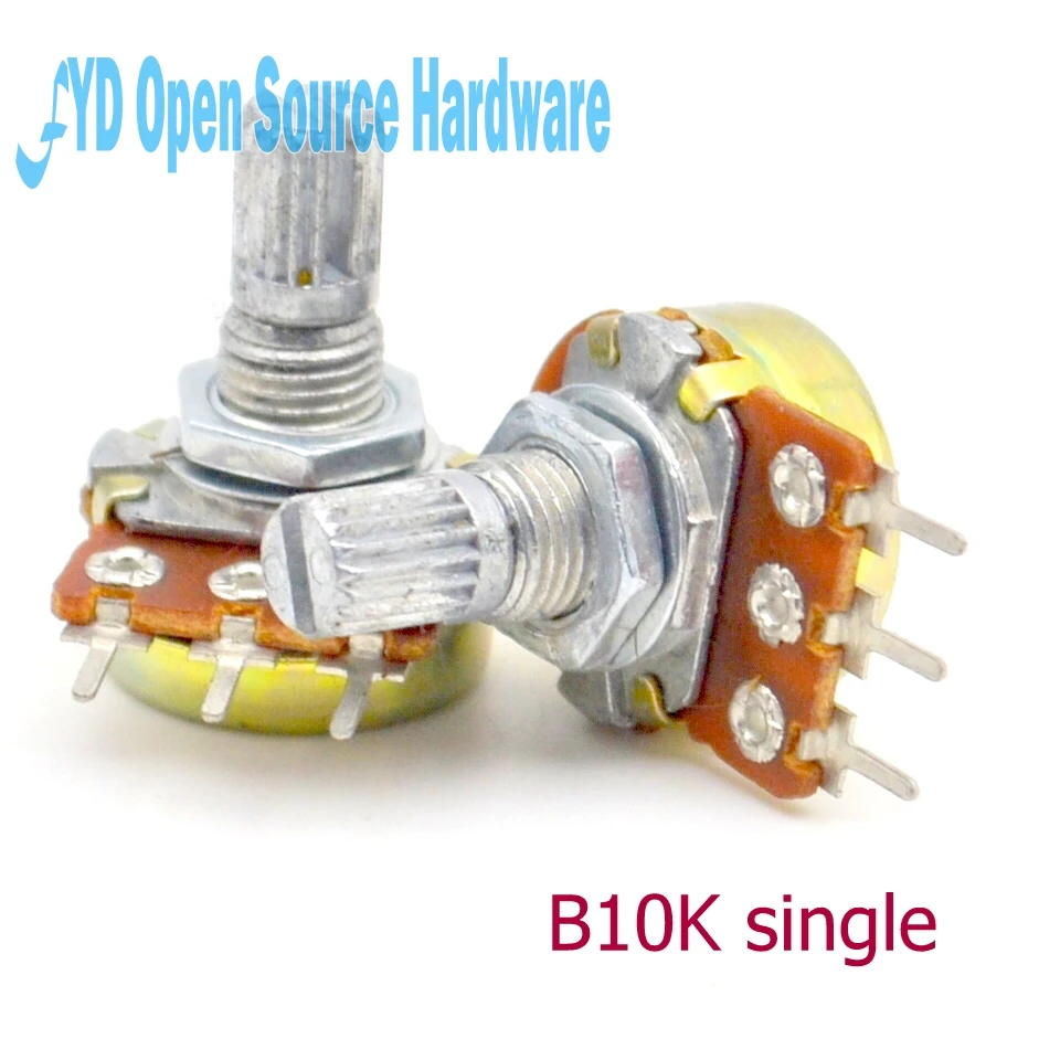 10pcsB10K L: 15 мм + винты WH148 одинарный потенциометр|potentiometer wh148|potentiometer 15mmscrew screw |