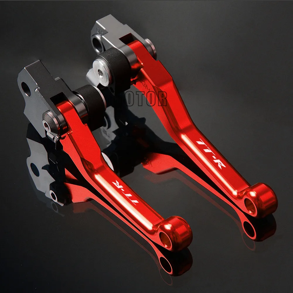 Red For TTR250 Мотокросс DirtBike ЧПУ Pivot тормозные рычаги сцепления для YAMAHA TTR250 93-97 TTR600 98-02 TTR 250 600 Ручка велосипеда ямы окунь рычаг - Цвет: Red For TTR250