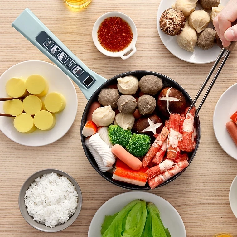 

Portable Mini Electric Multi Cooker 1.5L Electric Frying Pan Student Dormitory Cooking Pan Electric Frying Pan 1 - 2 People