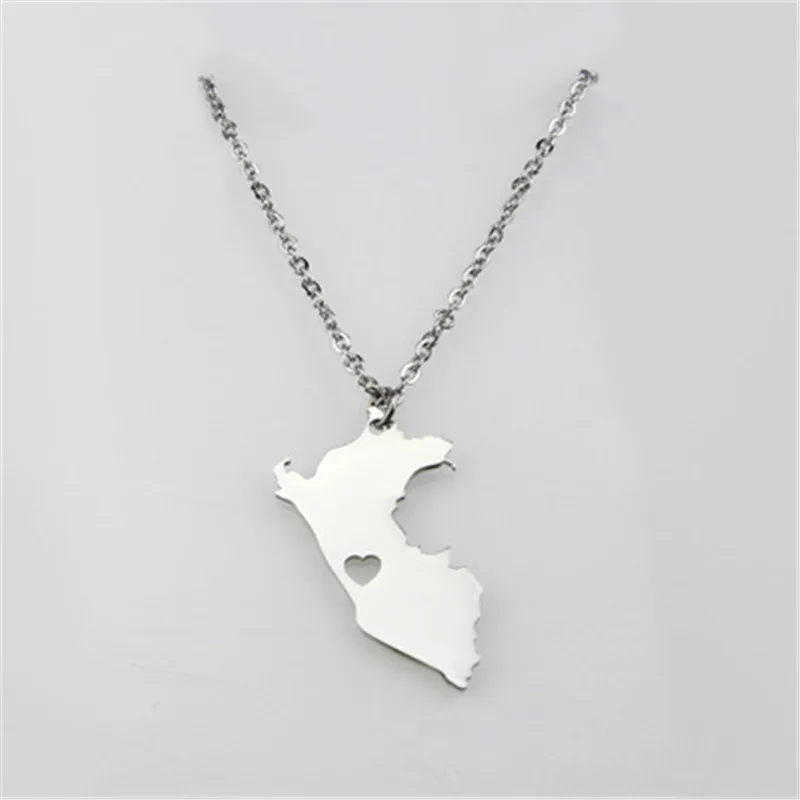 Прямая поставка оригинальное ожерелье в виде карты Перу геометрическое с