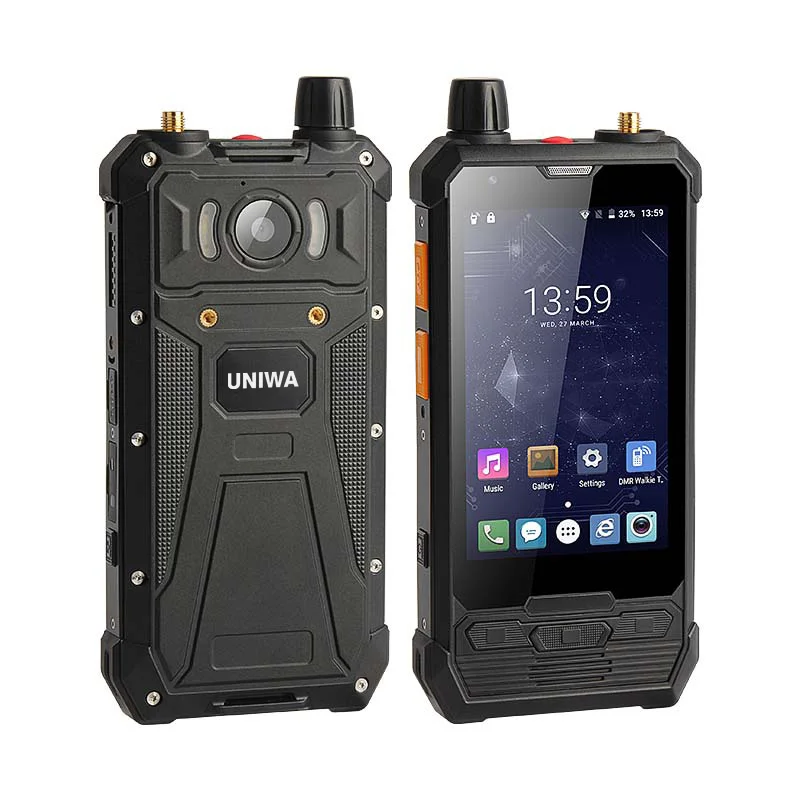 UNIWA P1 3G 4G Walkie Talkie Smartphone MT6737T Quad CPU IP67 Waterproof  Support PPT POC 7.6V 2850mAh Battery 3GB RAM 32GB R0M