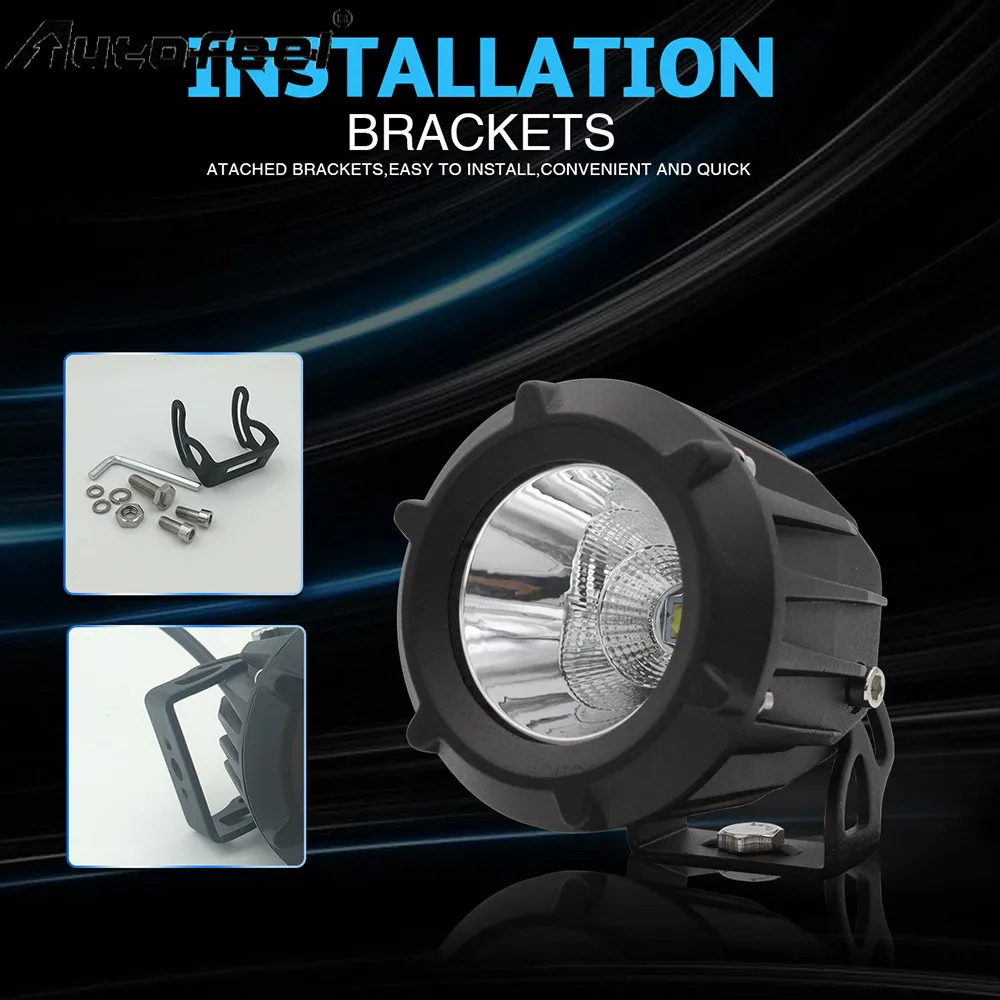 Autofeel 2pcs Led Driving Light 25W Work Lamp Off Road 12V LED Tractor Motorcycle Lights 12v 24v | Автомобили и мотоциклы