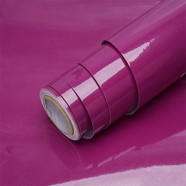purple Самоклеющиеся блестящие обои для гардероба, маслостойкие, водонепроницаемые, для кухонного шкафа, для ремонта, настенные Стикеры, домашний декор, съемная наклейка - Color: purple