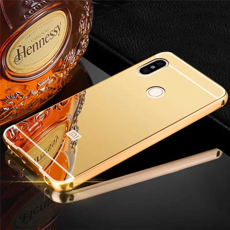 Gold Для Redmi Note 5 Pro Чехол 64GB Золотой Зеркальный Алюминиевый противоударный чехол-накладка для Xiaomi Redmi Note 5 Pro Global 5,99 дюймов - Цвет: Gold
