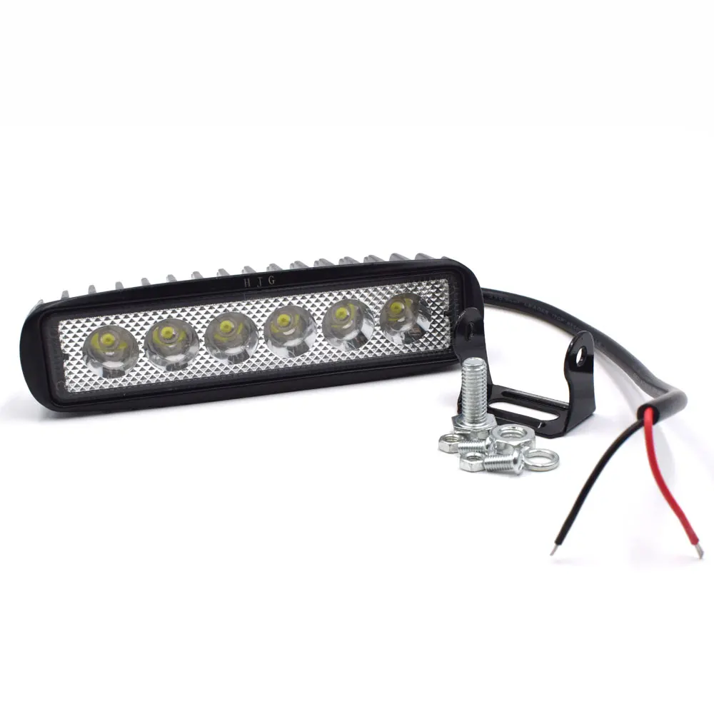 12V 24V Авто Светодиодный светильник 18 Вт Автомобильная Рабочая лампа лодка