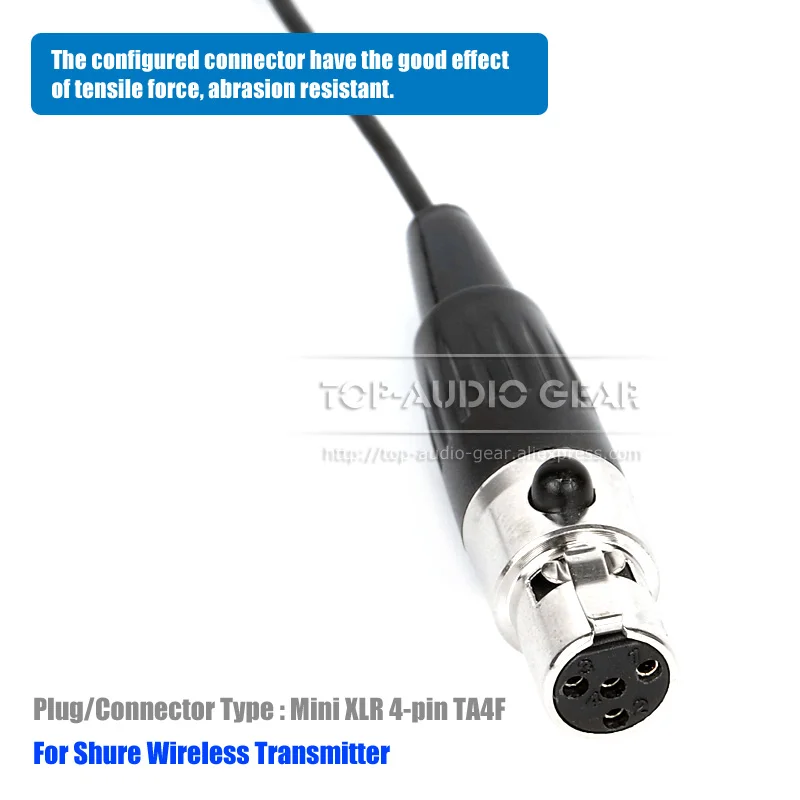 Петличный мини микрофон TA4F XLR с зажимом для галстука Для SHURE беспроводной