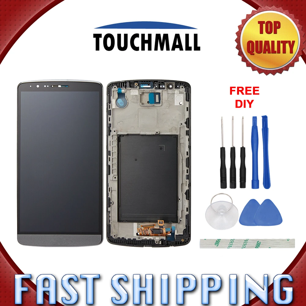 Новый ЖК дисплей + сенсорный экран с сменной рамкой для LG G3 D850 D851 D855 VS985 5 дюймовый