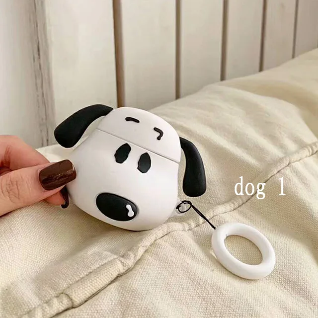 Dog Милый мультяшный Снупи Шарли коричневый силиконовый чехол для наушников коробка для Apple беспроводная bluetooth гарнитура Airpods 1 2 Защитная крышка - Цвет: Dog