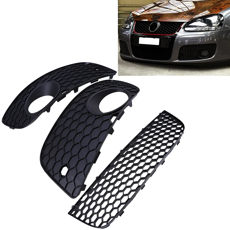 Posbay автомобильный противотуманный светильник для VW Golf MK5 GTI 2004-2009 передний нижний бампер решетка центр решетки черные автомобильные вентиляционные принадлежности