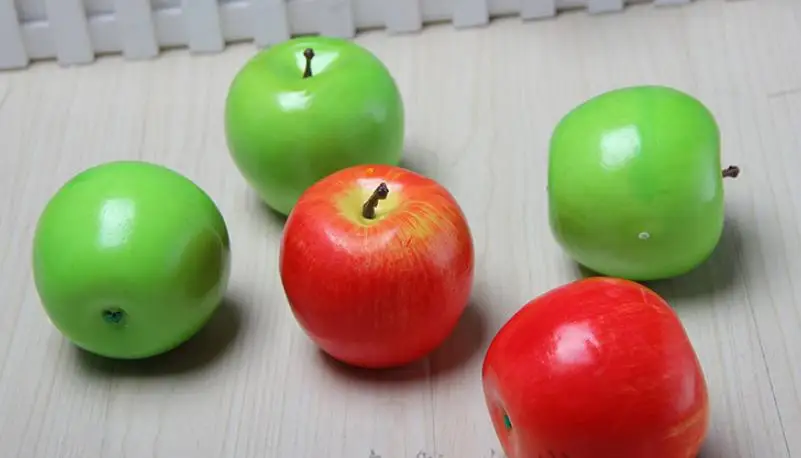 Искусственные фрукты имитация зеленого яблока красного овощи реквизит