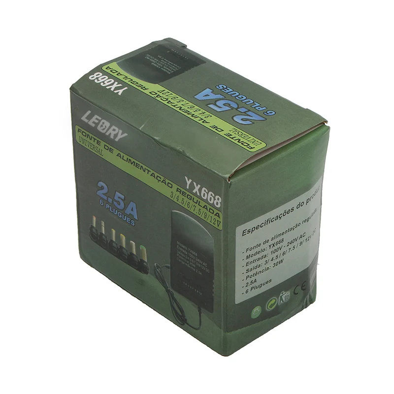 LEORY Универсальный DC12V адаптер переменного тока 2.5A 30 Вт регулируемый Напряжение