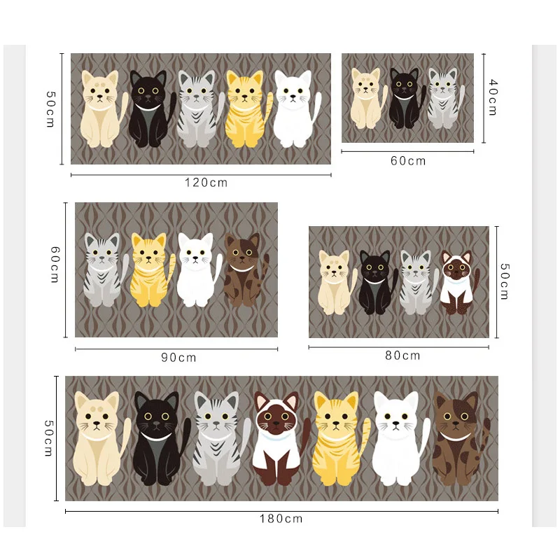 

Cat Doormat Floor Mat Anti-slip Water Absorption Carpet Kitchen Mat Door Mat Cat Kids Room Carpet Toilet Tapete Rug Porch Mats