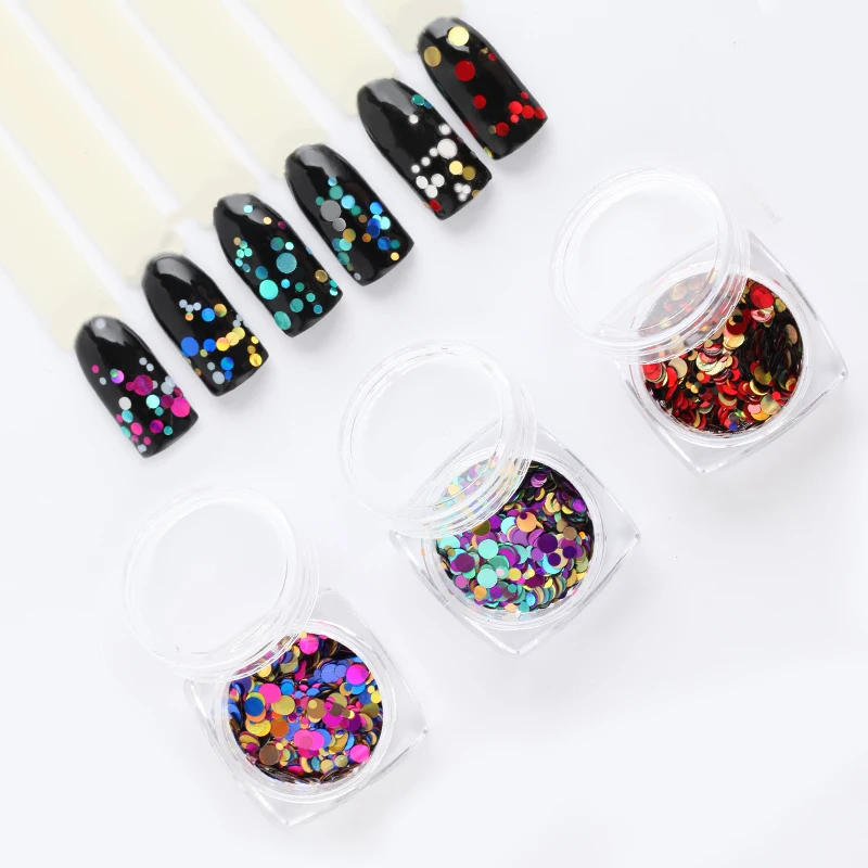 NAILWIND дизайн ногтей тонкие блестки смешанные мини круглый блеск украшение