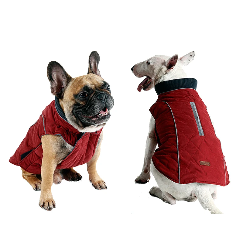 Winter Warm Pet Dog Jacket Vest Reflective Clothes For Small Medium Large Dogs Puppy Outfits Coat French Bulldog Clothing | Дом и сад