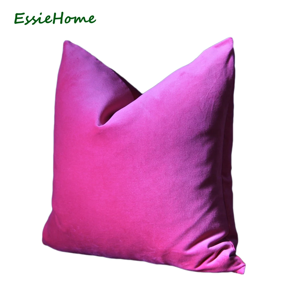 Чехол для подушки ESSIE HOME Роскошный Матовый хлопковый вельветовый чехол розовый