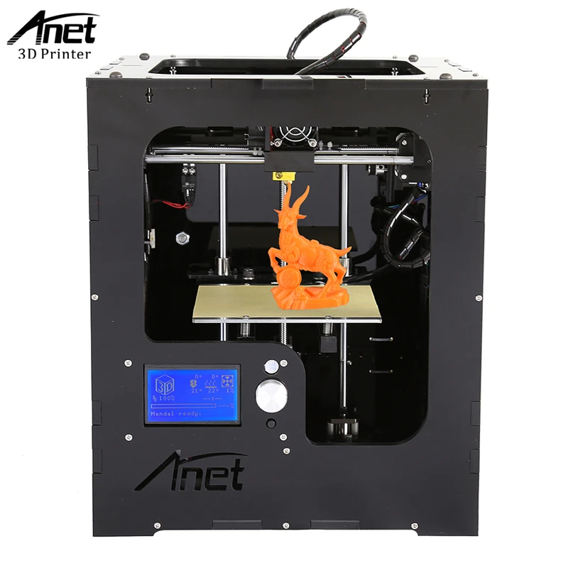 Anet Быстрый A3 3d принтер акриловая структура Prusa i3 RepRap 12864 ЖК экран алюминиевая