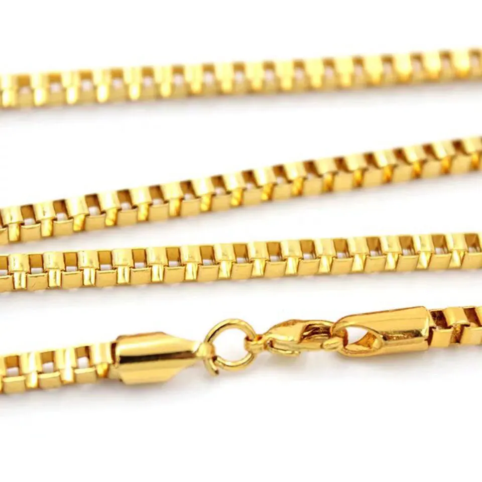 Нержавеющая сталь 3 мм Высокое качество коробка цепочка на шею для мужчин и