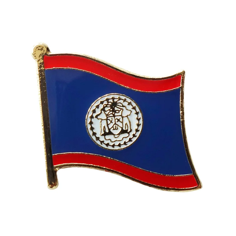 Значок для лацкана с белизским флагом + латунь железным покрытием краски