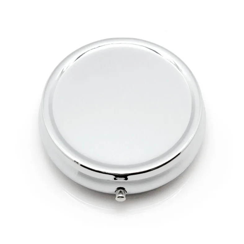 Оптовая продажа 100 шт. 50 мм Металлические пустые коробки для таблеток с