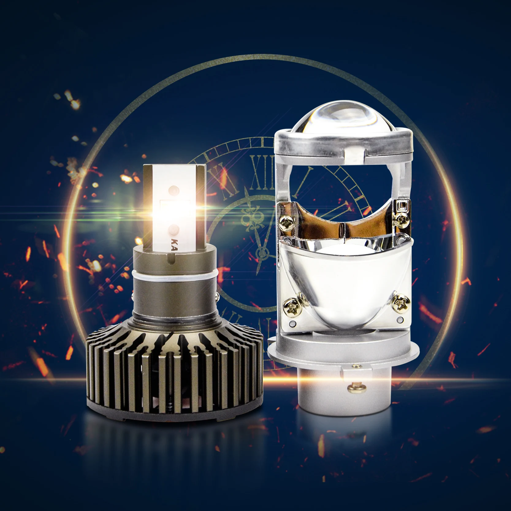 KAMISO LED H4 фара проектор 12V Hi/Low light Объектив для использование автомобиля авто