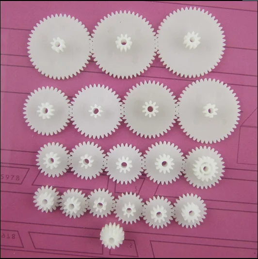 19 шт./лот набор универсальных пластиковых шестерен с двойным торможением DIY