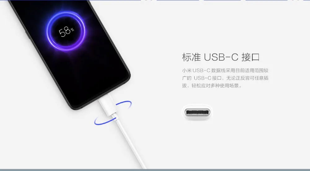 Xiaomi USB Type C Cable For Redmi Note 7 Mi 9 Fast Charging Data Sync USB C Cable for Samsung Galaxy S10 Oneplus 7Pro Type-C