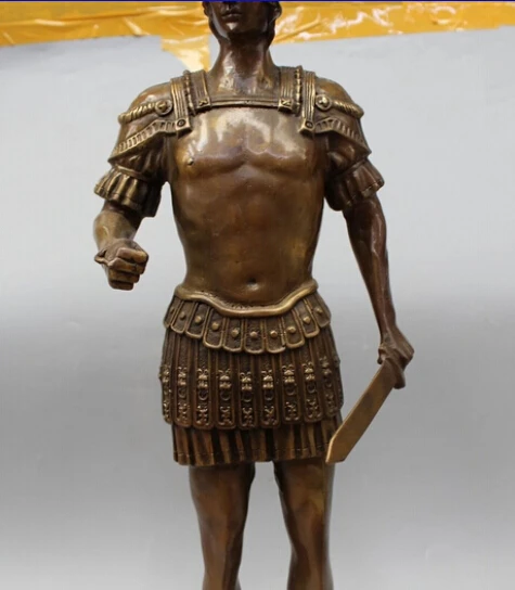 24 &quotЗападная ХУДОЖЕСТВЕННАЯ Бронзовая статуя знаменитого римского воина меча