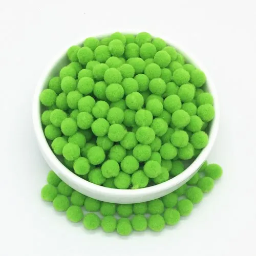 08 Fruit green 480 шт, 8 мм, мини пушистые мягкие помпоны, шарики для рукоделия, художественные изделия, помпон ручной работы, цветы, венки, принадлежности для шитья, аксессуары для одежды, 20 г - Color: 08 Fruit green