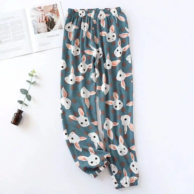 Высокое качество новые летние хлопковые Пижамные штаны для сна женские с