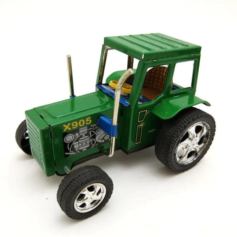 Классическая Автомобильная Оловянная заводная игрушка трактор ветрозащитная