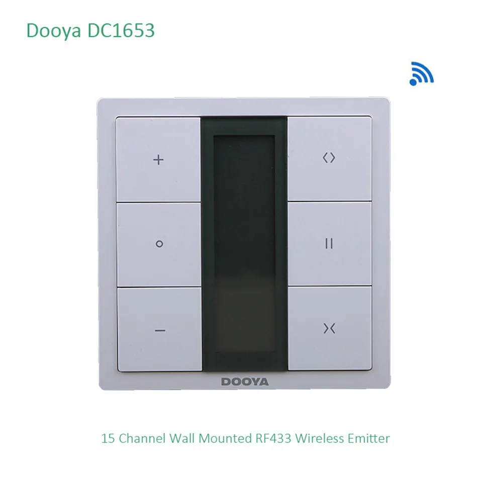 Dooya DC1653 wall switch,15 Channel Emitter Remote Controller for Electric Curtain Motor,Curtain Accessories, for KT320E/DT52E