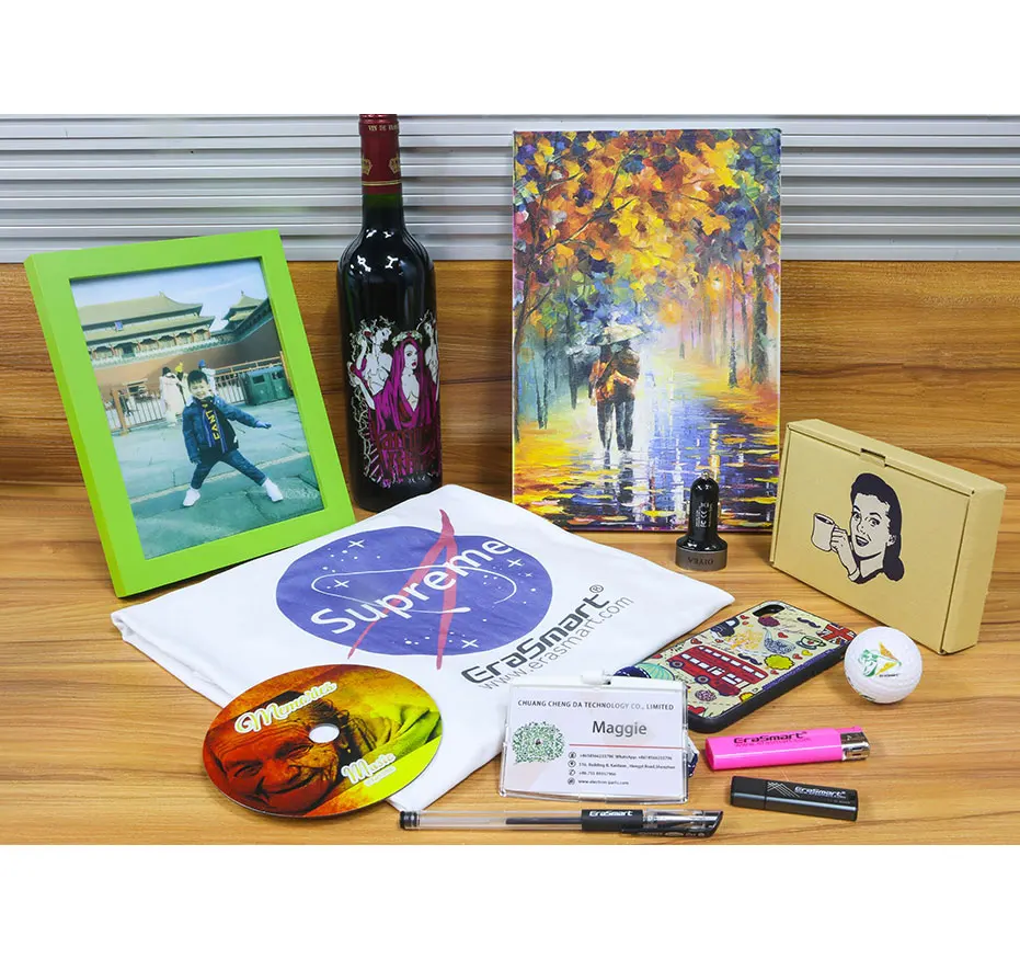 Цифровой УФ-машина для струйной печати USB/стекло/ручка/CD/пластик акриловая печать