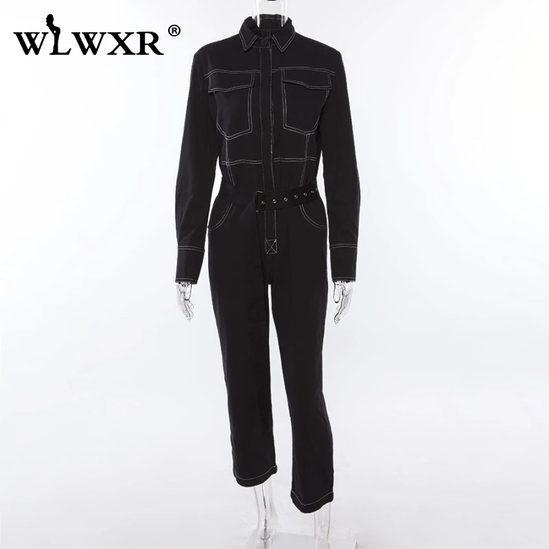 WLWXR уличный сексуальный джинсовый комбинезон для женщин с длинным рукавом и