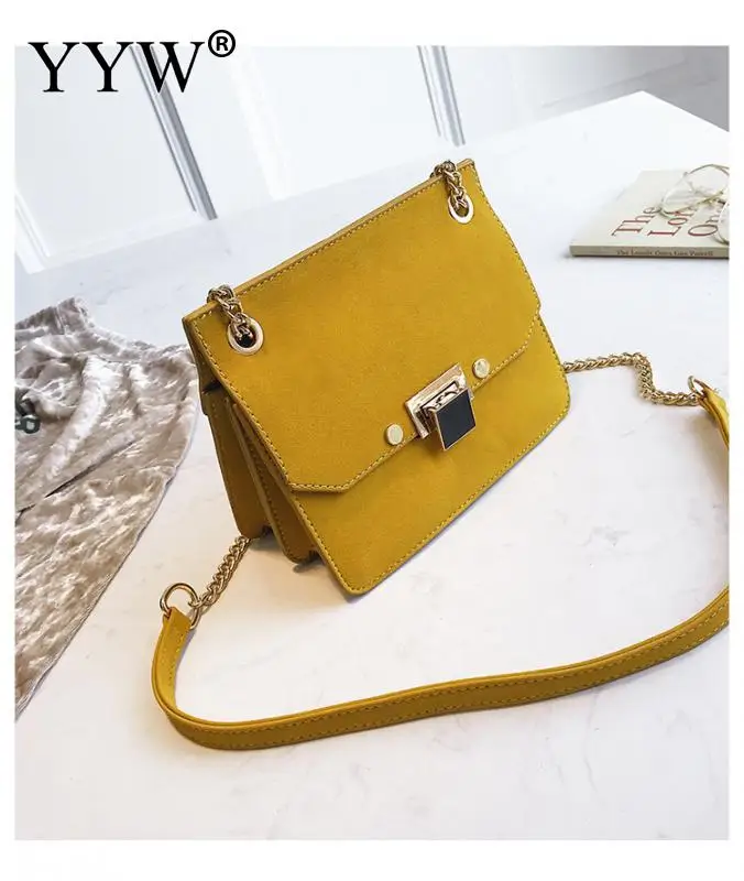 Модные желтые Для женщин мешок матовый одноцветное Цвета Mini Crossbody сумки на плечо Лидер продаж женские Искусственная кожа Bolsos Mujer черный