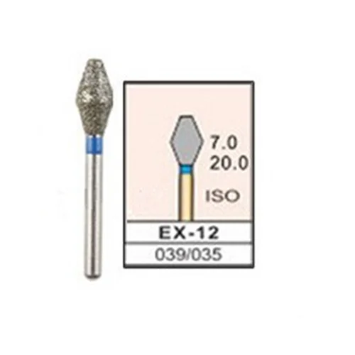 Фото 100 шт./компл. Dental Diamond burs FG EX series EX-11, EX-12, EX-20, EX-21, технические характеристики №4