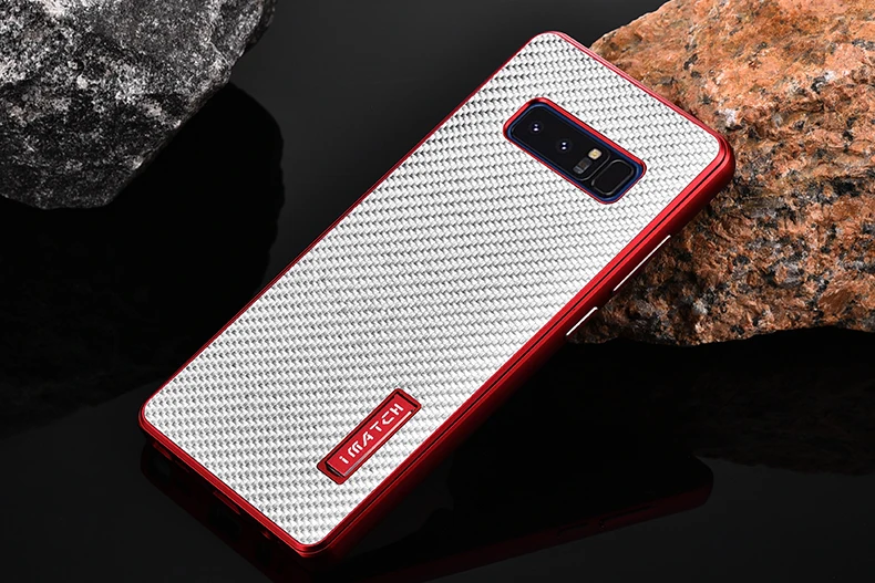 Imatch чехол для samsung Примечание 8 9 Note8 металлический корпус алюминий+ углеродного волокна задняя крышка для samsung S8 S9 плюс Примечание 9 8 coque