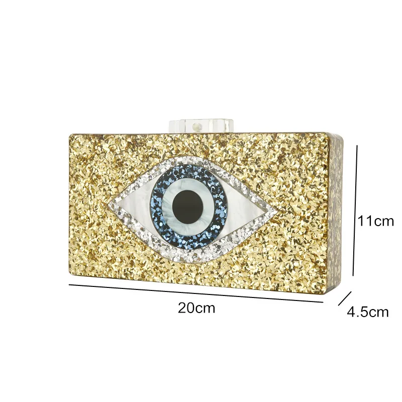 2018 блестящая акриловая Золотая вечерняя сумка клатч для женщин модные сумки