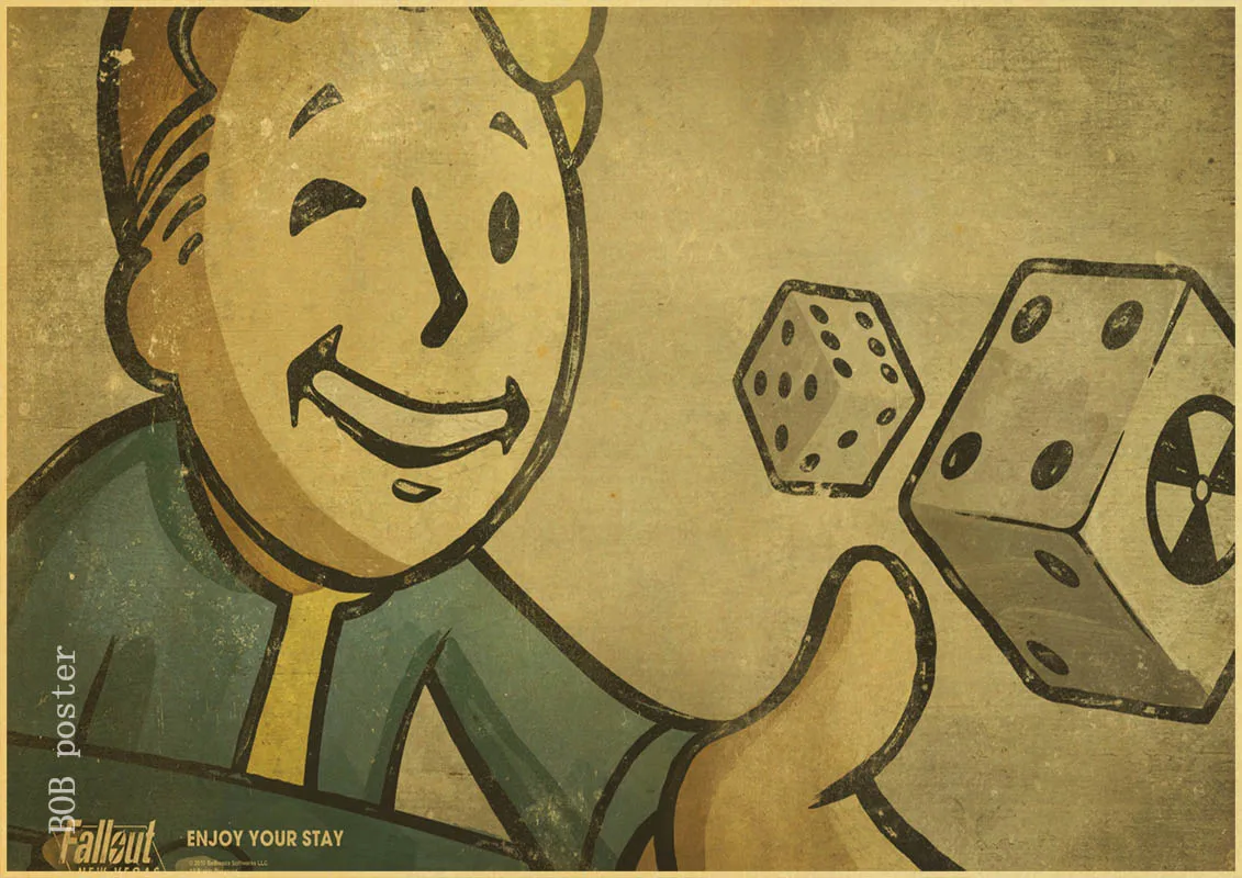 Винтажные плакаты рок Fallout игры аниме Настенные Украшения Дома Ретро плакат Декор для стен в винтажном стиле принты