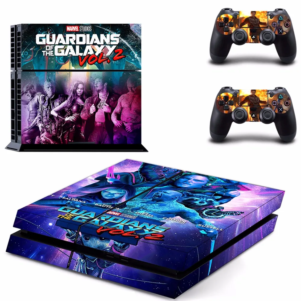 PS4 наклейка на всю кожу лицевые панели стражи Galaxy Vol. 2 для консоли и контроллера Sony