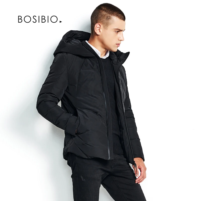 Мужская куртка BOSIBIO серая теплая парка с подкладкой на молнии 89825|parka men|warm coats