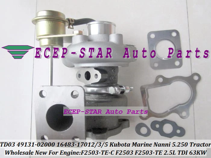 TD03 07 49131 02000 16483 17012 17013 17015 турбо для Kubota Marine Nanni 5 250 TDI F2503 TE трактора 2.5L 63Kw|turbo cell|turbo