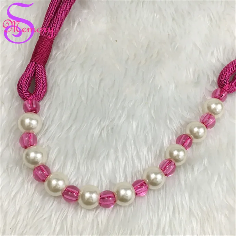 2 шт. DIY карнизы Tieback зажимы для висячих шаров жемчужные бусы с пряжкой и ремешком